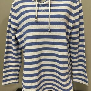 Striped Blue and White Hoodie